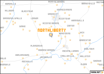 map of North Liberty