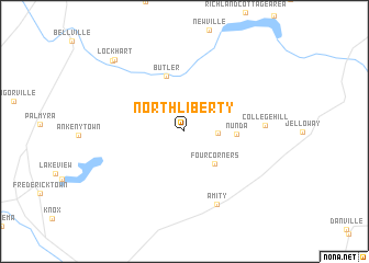 map of North Liberty