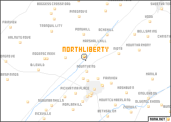 map of North Liberty