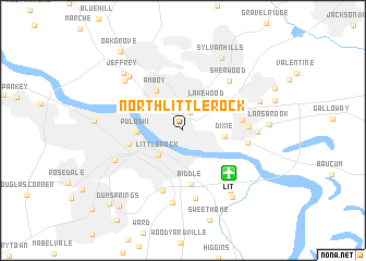 map of North Little Rock