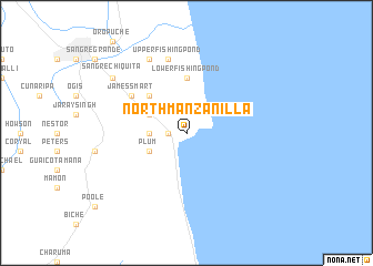 map of North Manzanilla