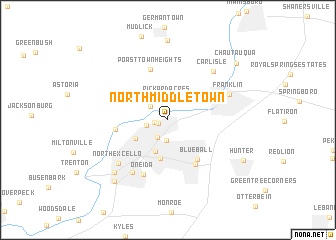 map of North Middletown