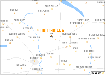 map of North Mills