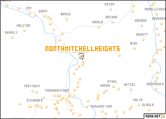 map of North Mitchell Heights