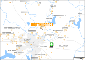 map of North Monroe