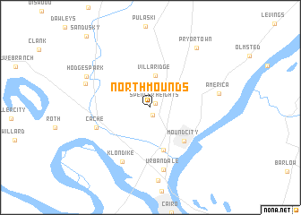 map of North Mounds