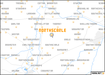 map of North Scarle