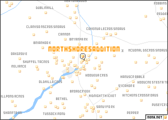 map of North Shores Addition