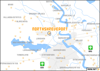 map of North Shreveport