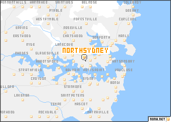 map of North Sydney