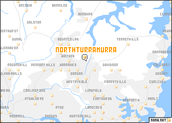 map of North Turramurra