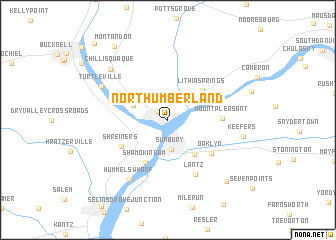 map of Northumberland