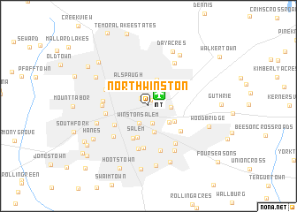 map of North Winston