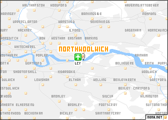 map of North Woolwich