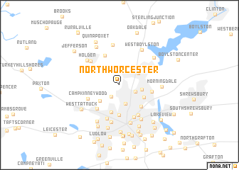 map of North Worcester