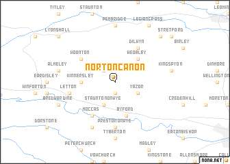 map of Norton Canon