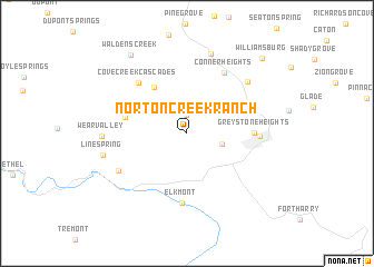 map of Norton Creek Ranch