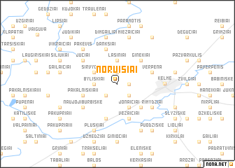 map of Noruišiai