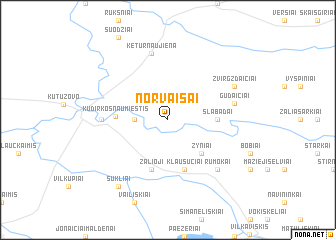 map of Norvaišai