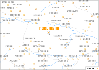 map of Norvaišiai