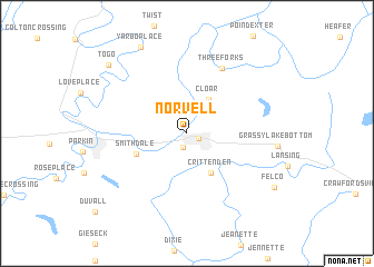 map of Norvell