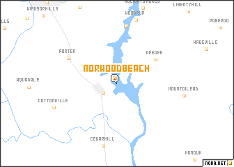 map of Norwood Beach