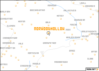 map of Norwood Hollow