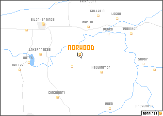 map of Norwood