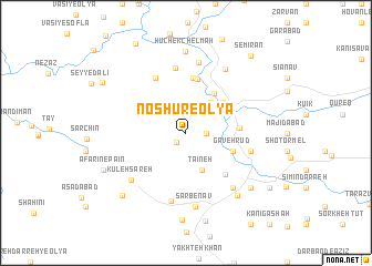 map of Noshūr-e ‘Olyā