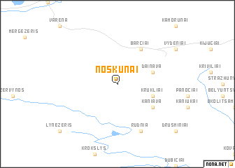 map of Noškūnai