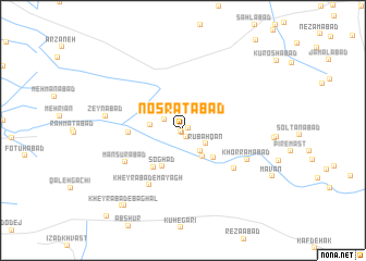 map of Noşratābād