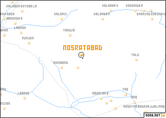 map of Noşratābād