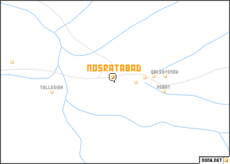 map of Noşratābād