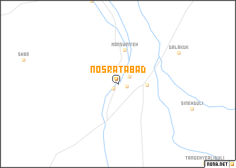 map of Noşratābād