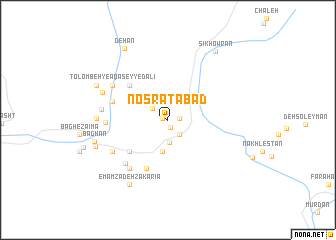 map of Noşratābād