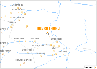 map of Noşratābād