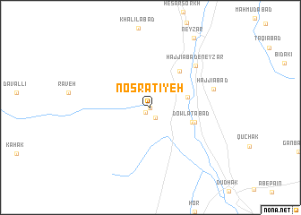 map of Noşratīyeh