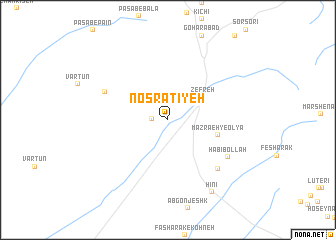 map of Noşratīyeh