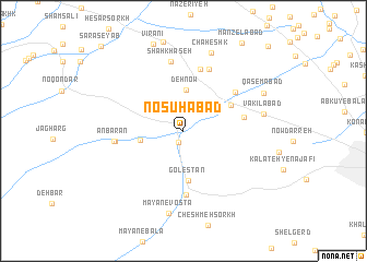 map of Noşūḩābād