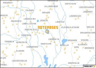 map of No Te Pases