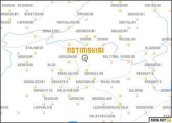 map of Notiniškiai