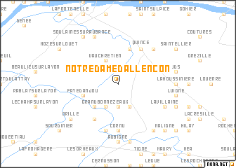 map of Notre-Dame-dʼAllençon