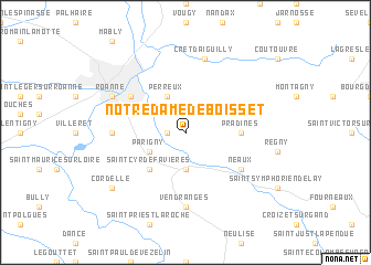 map of Notre-Dame-de-Boisset