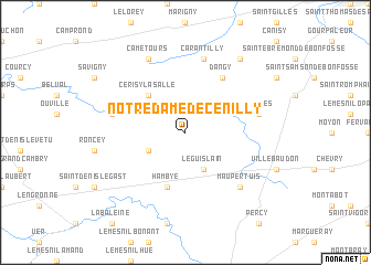 map of Notre-Dame-de-Cenilly