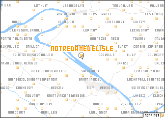 map of Notre-Dame-de-lʼIsle