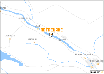 map of Notre Dame