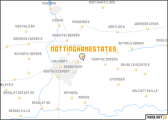 map of Nottingham Estates