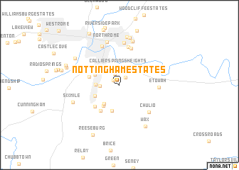 map of Nottingham Estates