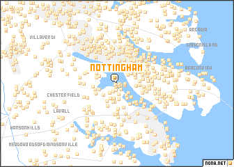 map of Nottingham