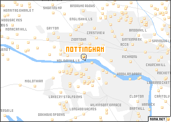 map of Nottingham